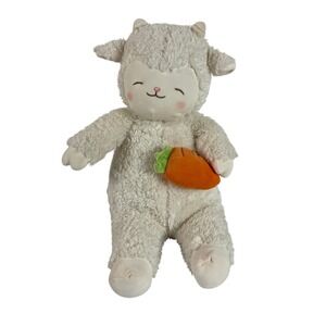 Miniso Spring Easter Lamb Sheep Goat Carrot Plush 15" Stuffed Toy Lovey